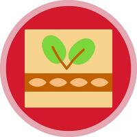 spinazie lasagne vector icoon ontwerp