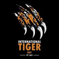 internationale tijgerdag 29 juli vector