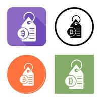 bitcoin etiket label vector icoon