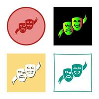 theater maskers vector icoon