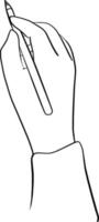 hand met potlood vectorillustratie vector