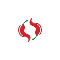 pittig Chili logo vector, rood peper logo icoon sjabloon vector