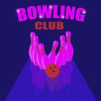 bowling. vectorillustratie. vector