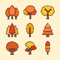 gele bomen in de herfst vector