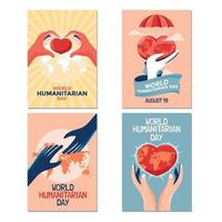 internationale humanitaire dag concept kaart collectie vector