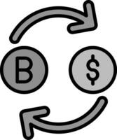 valuta wisselen vector pictogram