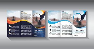 moderne driebladige zakelijke brochure ontwerpsjabloon vector