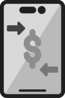 online geld overdracht vector icoon