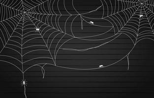spinnenweb aan de muur vector