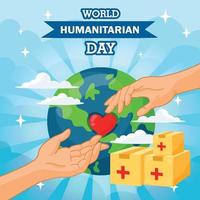 wereld humanitaire dag concept vector