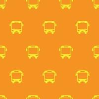 naadloos patroon twee kleuren buspictogram met oranje achtergrond vector