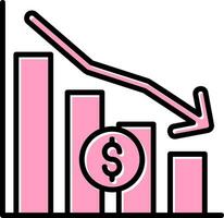 economisch crisis vector icoon