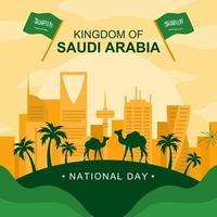 saoedi-nationale dag met stadslandschap