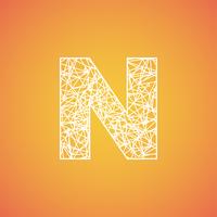 Netto-lettertype van een gezet, vectorlettertype vector