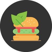 veganistisch hamburger vector icoon