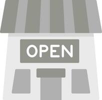 Open winkel teken vector icoon