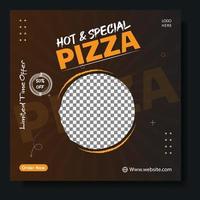 sjabloon voor pizza-banner voor sociale media vector