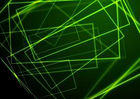 groen neon laser lijnen futuristische tech achtergrond vector