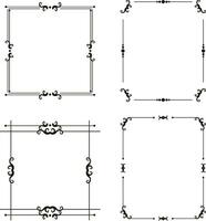 wijnoogst kader grens stijl verzameling reeks vector