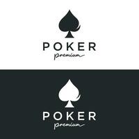 premie aas poker kaart sjabloon logo element. logo voor het gokken spellen, casino's, toernooien en Clubs. vector