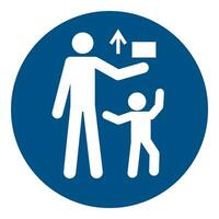 iso 7010 geregistreerd veiligheid tekens symbool pictogram waarschuwingen voorzichtigheid merk op verplicht houden uit van bereiken van kinderen vector