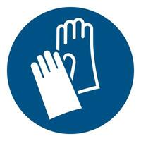 iso 7010 geregistreerd veiligheid tekens symbool pictogram waarschuwingen voorzichtigheid merk op verplicht hand- bescherming handschoenen moet worden versleten vector