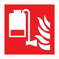 iso 7010 geregistreerd veiligheid tekens brand uitrusting actie noodgeval tekens portable schuim applicator eenheid vector
