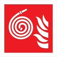 iso 7010 geregistreerd veiligheid tekens brand uitrusting actie noodgeval tekens niet verbonden brand slang vector