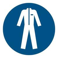 iso 7010 geregistreerd veiligheid tekens symbool pictogram waarschuwingen voorzichtigheid merk op verplicht beschermend kleding moet worden versleten vector