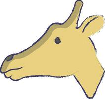 giraffe gezicht hand- getrokken vector illustratie