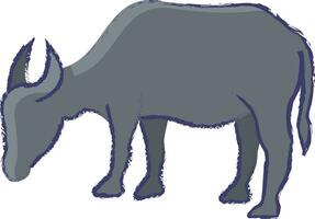 buffel hand- getrokken vector illustratie