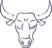 stier gezicht hand- getrokken vector illustratie