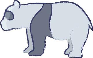 panda hand- getrokken vector illustratie