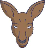 kangoeroe gezicht hand- getrokken vector illustratie