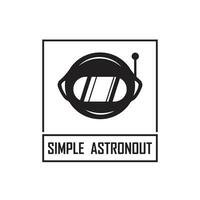 astronaut logo vector icoon illustratie ontwerp