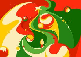 banner met abstracte kerstboom. vector