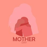 dochter knuffels moeder, gelukkig moeder dag vector