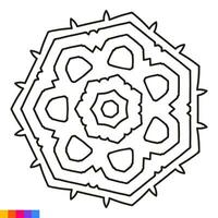 mandala kunst voor kleur boek. schoon decoratief ronde ornament. oosters patroon, vector illustratie kleur boek bladzijde. circulaire patroon in het formulier van mandala voor henna, mehndi, tatoeëren, decoratie.