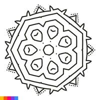 mandala kunst voor kleur boek. schoon decoratief ronde ornament. oosters patroon, vector illustratie kleur boek bladzijde. circulaire patroon in het formulier van mandala voor henna, mehndi, tatoeëren, decoratie.