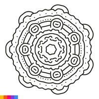 mandala kunst voor kleur boek. schoon decoratief ronde ornament. oosters patroon, vector illustratie kleur boek bladzijde. circulaire patroon in het formulier van mandala voor henna, mehndi, tatoeëren, decoratie.