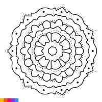 mandala kunst voor kleur boek. schoon decoratief ronde ornament. oosters patroon, vector illustratie kleur boek bladzijde. circulaire patroon in het formulier van mandala voor henna, mehndi, tatoeëren, decoratie.