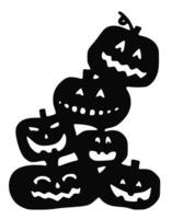 eng vector silhouetten voor halloween