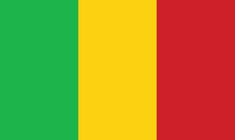 vlak illustratie van Mali vlag. Mali vlag ontwerp. vector