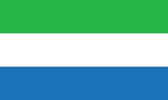 vlak illustratie van Sierra Leone vlag. Sierra Leone vlag ontwerp. vector