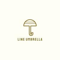 gemakkelijk paraplu logo van lijnen. vector