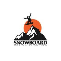 snowboard logo vector