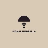 signaal logo dat lijkt op een paraplu. vector