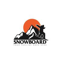 snowboard logo vector