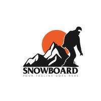 snowboard logo vector