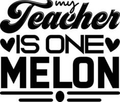 mijn leraar is een meloen vector